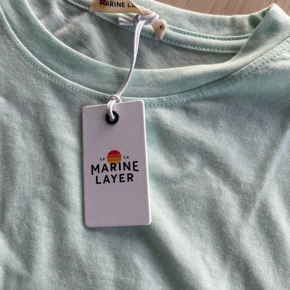 Marine layer boy friend shirt mint color new - Picture 2 of 3